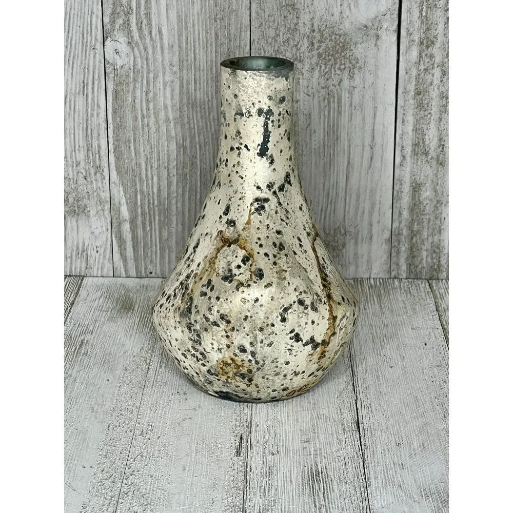 Funky Birch Wood Glass Bud Vases Set of 2